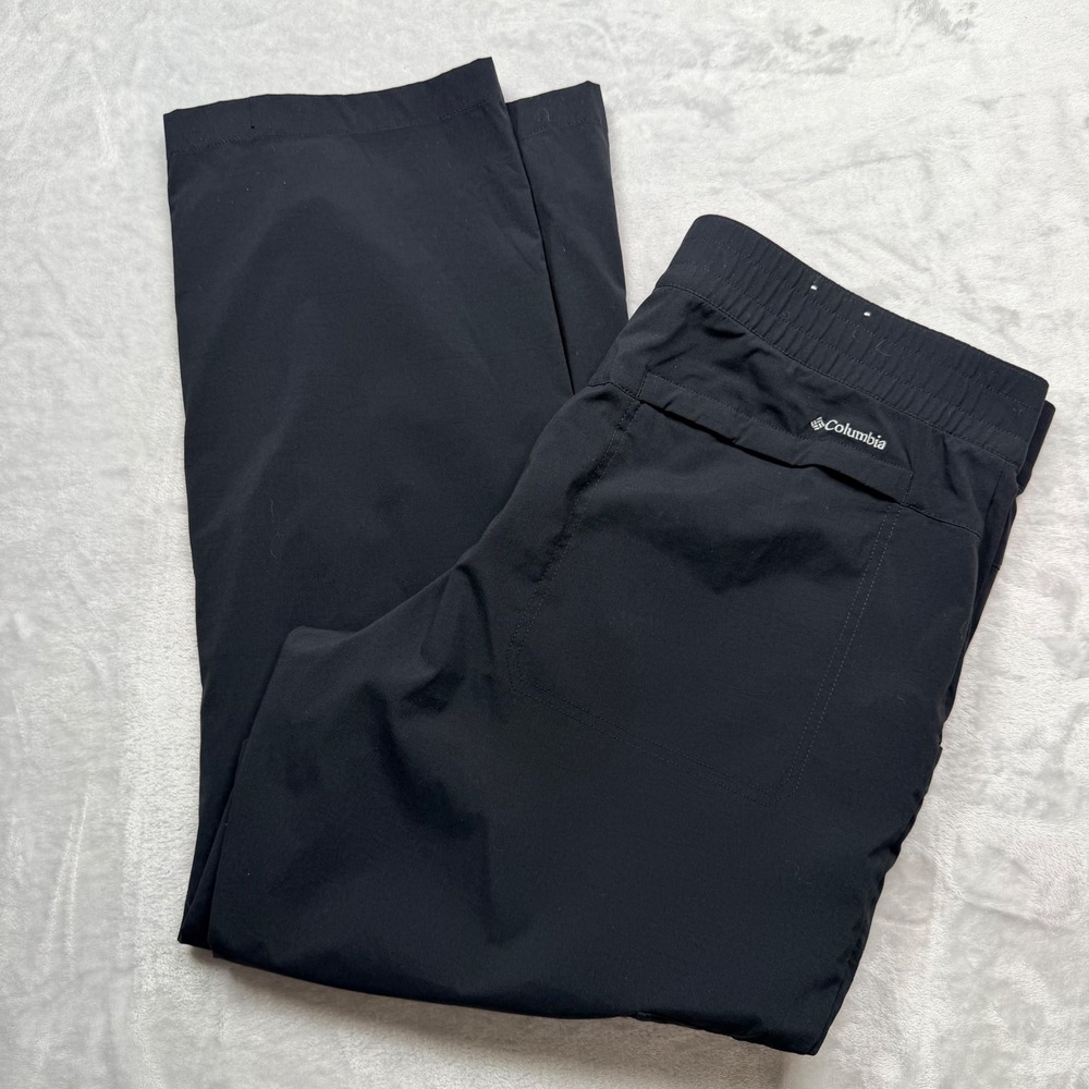 Columbia Womens 18 Black Saturday Trail Outdoor Hiking Cargo Pants Roll-up UPF